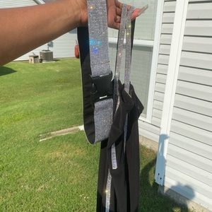 Sexy black see through Dress with Diamonds 😍 (Belt Is Included)